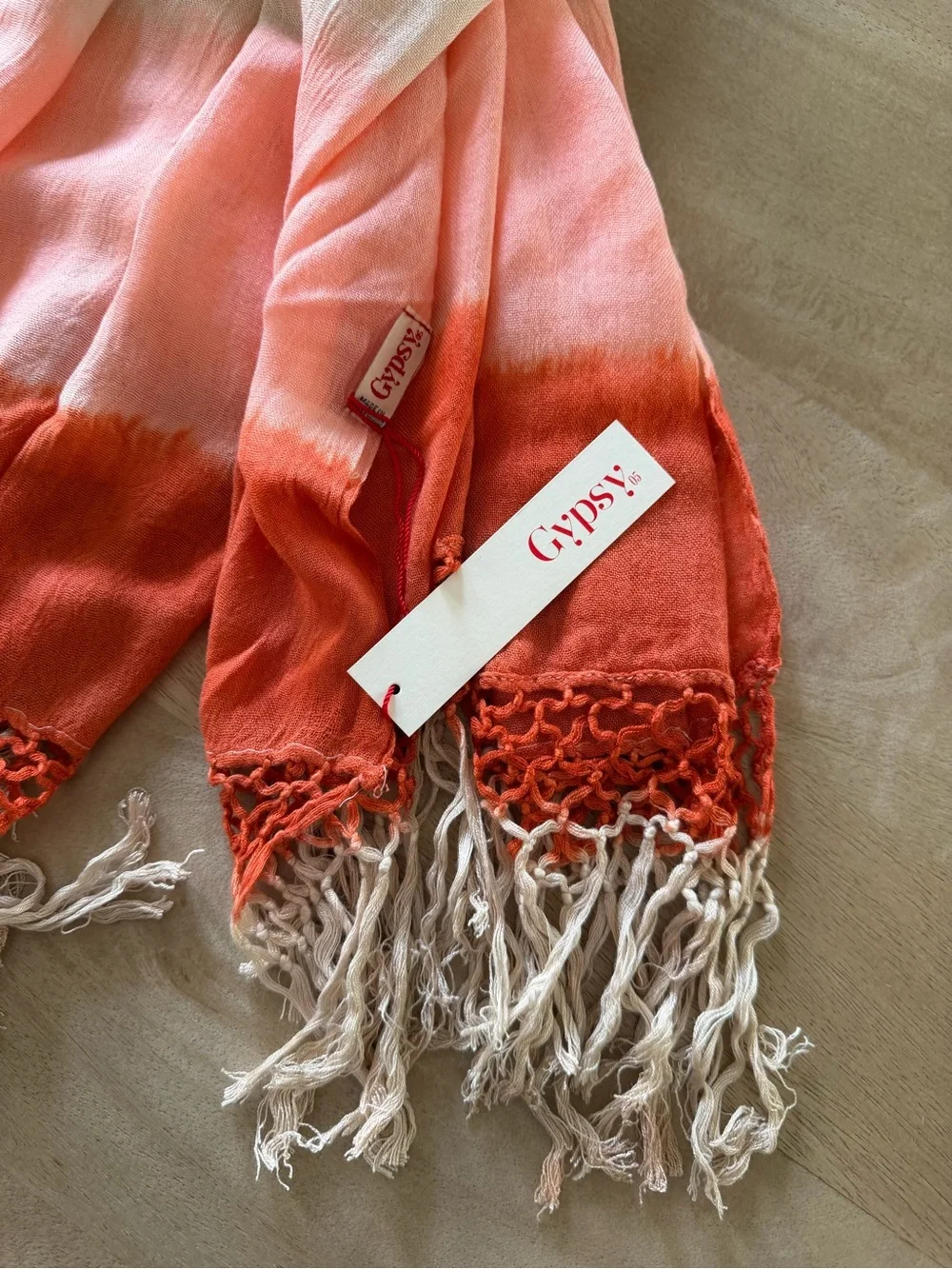 Gypsy 05 Coral and Cream Ombre Wrap